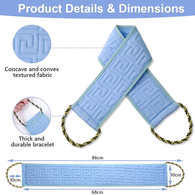 Exfoliating Back Scrubber for Shower, 34 Inches Back Scrubber with