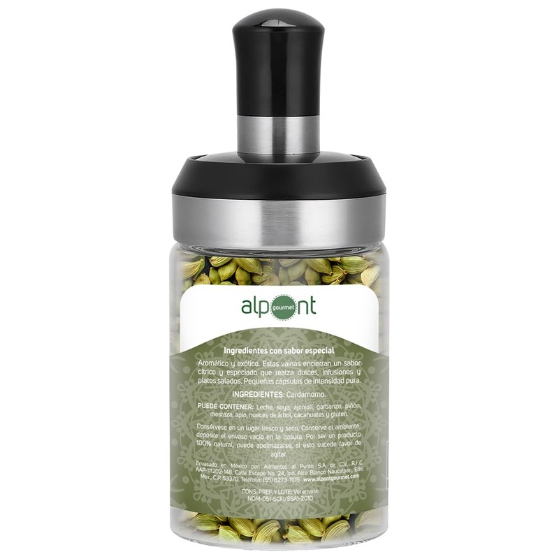 ALPONT GOURMET Cardamomo en Vaina Entera, Especia Aromática para Infusiones,