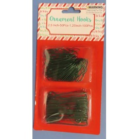 Unbranded Christmas Tree Ornament Hooks   150 pieces  Green in color   NEW