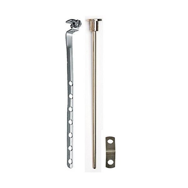 PF WaterWorks PF0906-PBUniversal Lavatory Pop-Up Drain Lift Rod Assembly - Pull Rod, Linkage, and Spring ClipPolished Brass1Piece