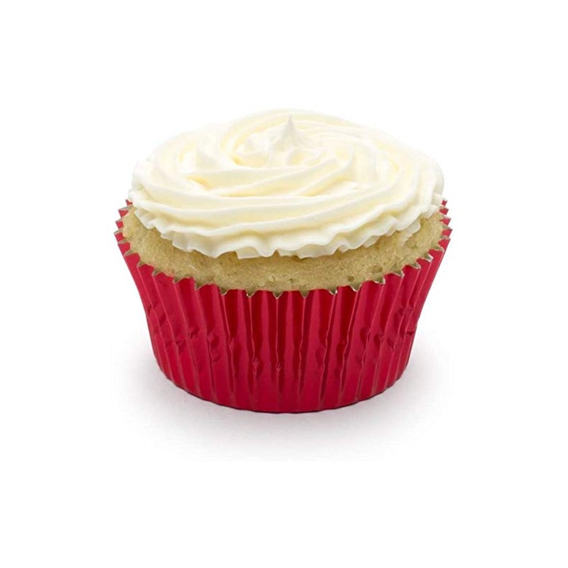 Fox Run 4926 Red Foil Bake Cups, Standard, 32 Cups