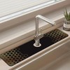Sink Splash Guard Faucet Mat Black Gold Honeycomb Absorbent Fast