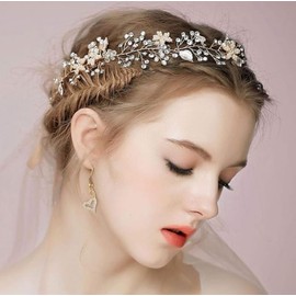 18K Gold Handmade Heart Dangle Earrings with Rhinestones