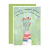 Inspirational Rollerskate Greeting Card, You Are Downright Glorious Message, Rainbow
