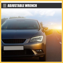 REPAIROCK Universal Adjustable Spanner Wide Jaw Opening Wrench Automotive Tool, 6" Size Max Jaw Width 34mm, Steel, Black Auto Replacement Parts