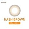 LENSSIS Hash Plus Brown (For 1 Month) 1ea, Size#$%Power:13.5mm-0.00