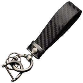 Amily, 5 Types, Carbon Style, Premium PU Leather Key Chain, Matching, Car, Motorcycle, Stylish, Men's, Women's, Key Chain, black diamond