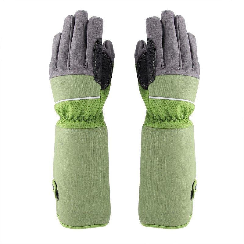 Long Rose Pruning Gardening Gloves Puncture Resistant Work Yard Glove(Green)
