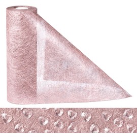 Anstore Non-Woven Table Runner Reusable Decorative Fabric Table Runner in Pink 23 cm x 30 m for Weddings, Communions, Christenings and All Celebrations