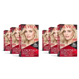 REVLON Colorsilk Color Permanent Hair, 04 Ultra Light Natural Blonde (Pack of 6)