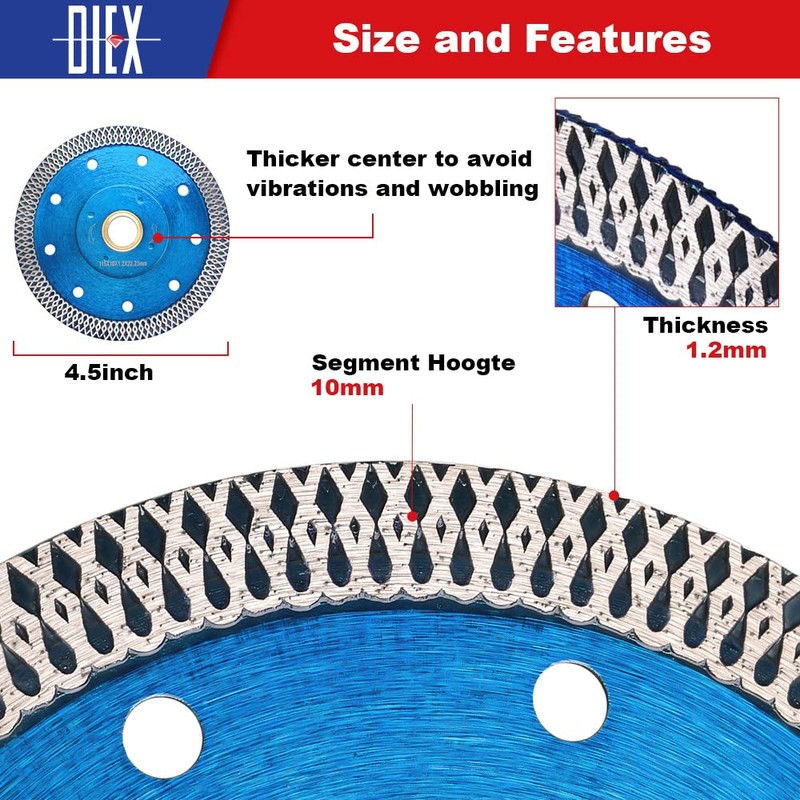 Supper Thin Diamond Tile Blade Porcelain Saw Blade for Cutting