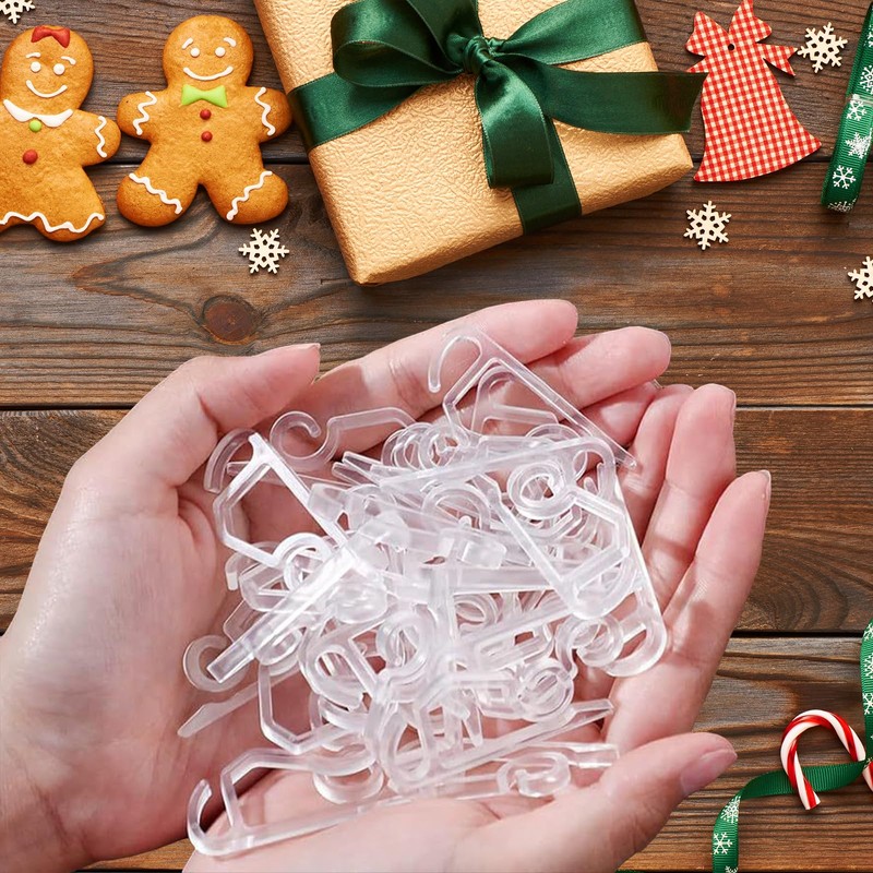Pilikoll 200 Pcs Gutter Hooks for Outdoor Christmas Lights Plastic