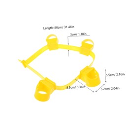 IWOWHERO 4Pcs Tree Support Bracket Straps for Stabilizing Trees Wind Resistant Garden Tool Easy Installation for Garden and Orchard Use Durable and Reusable Yellow