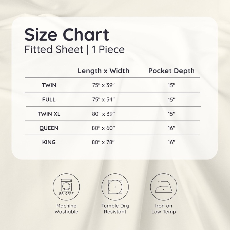 Bambaw 100% Viscose Derived from Bamboo Fitted Sheet Queen Size,