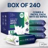 Adult Wipes For Elderly - 8"x13" 240ct (4 Packs of