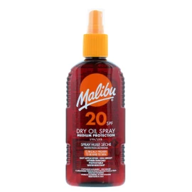 Malibu Wasserabweisendes, nicht fettendes Trockenöl mit mittlerem Schutz, Sonnenspray, LSF 20, 200 ml