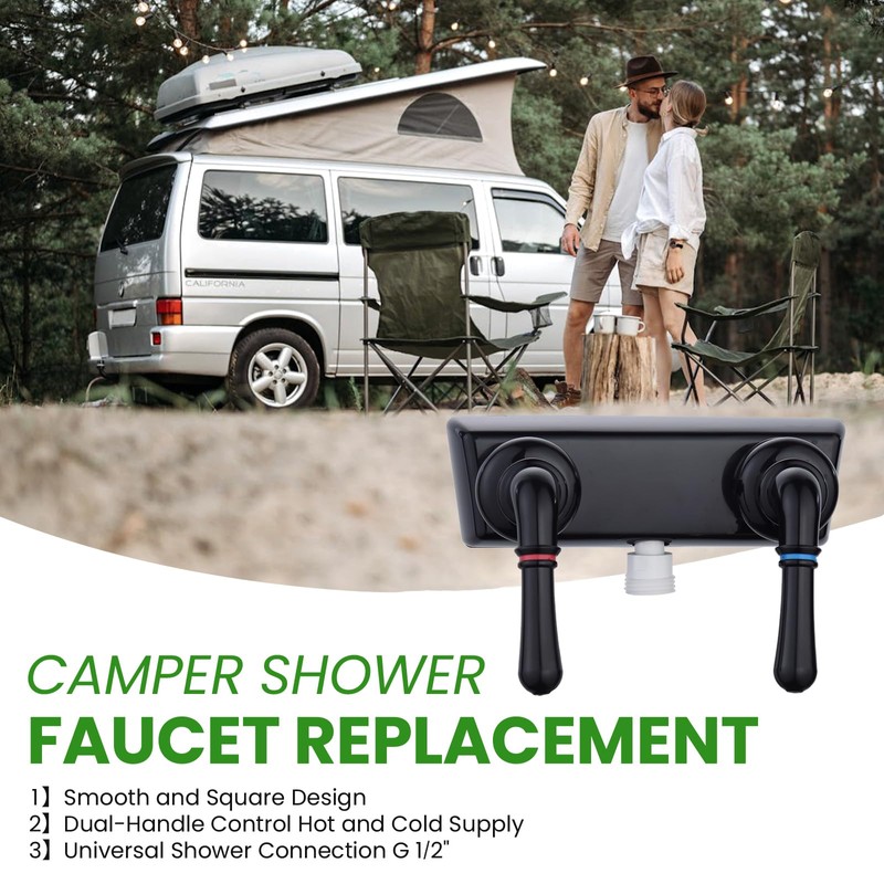 RV Shower Faucet, 4" RV Camper Shower Faucet Valve Diverter