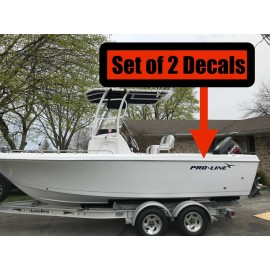 PRO LINE PROLINE BOATS LOGO 24" STICKER DECALS Replacement Kit Stickers Black