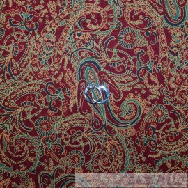 RJR Fabrics BonEful Fabric FQ Cotton Quilt Red Blue Gold Xmas Flower Paisley Farm House SALE