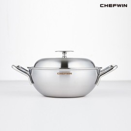 Chef One [Chef Win] 316 Copper Core 5-Piece 22cm Double Hand Wok / 쉐프원 [쉐프윈] 316커퍼코어 통5중 22cm 양수웍