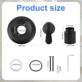 Replacement for Delta Classic 13 Series Single-Function Trim Kit, Black Matte Single Function Shower Valve Trim Kit T13020-BL(Cartridge and Valve Not Included)