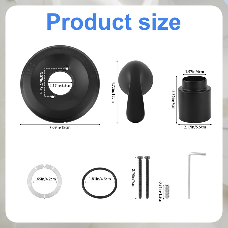 Replacement for Delta Classic 13 Series Single-Function Trim Kit, Black