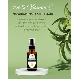 Aceite de vitamina E 100% puro de 2 onzas – máxima fuerza 75.000 UI bloquea radicales libres, ralentiza el envejecimiento, reduce las arrugas, piel, u