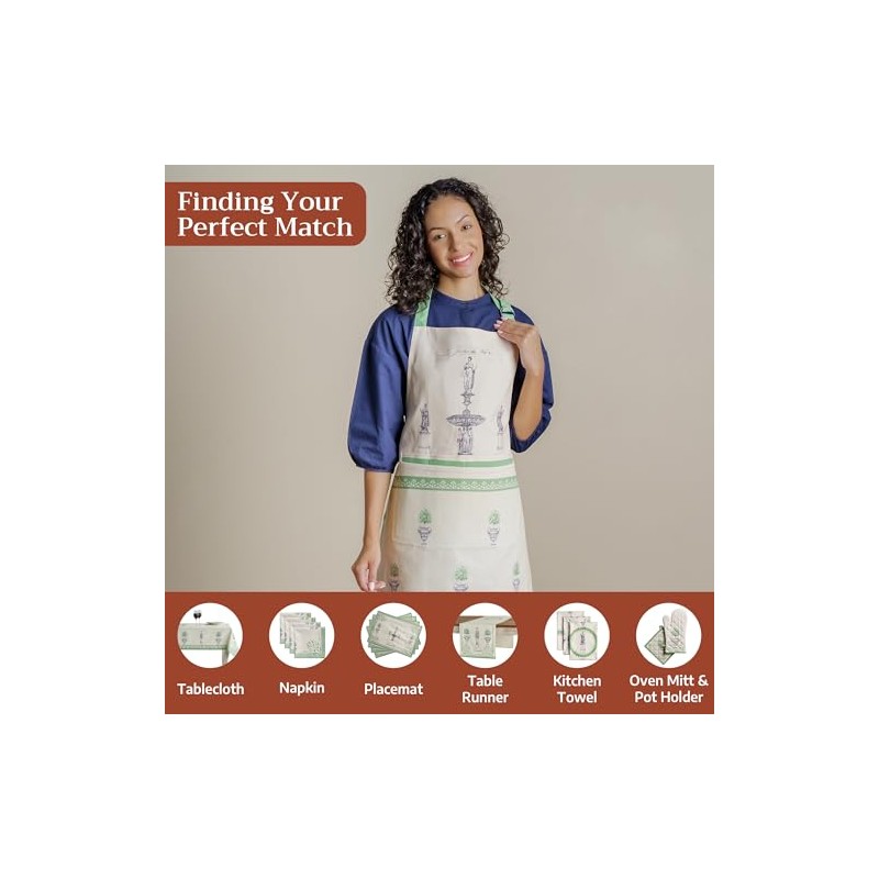 Maison d' Hermine Jardin du Roy 100% Cotton Apron with
