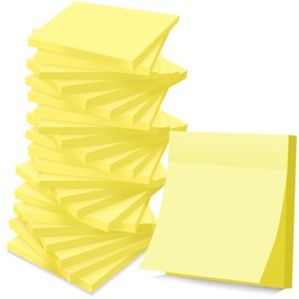 (24 Pack) Sticky Notes 3x3 in Yellow, Clean Removal, Recyclable, Self-Stick Pads, Easy to Post for Home, Office, Notebook