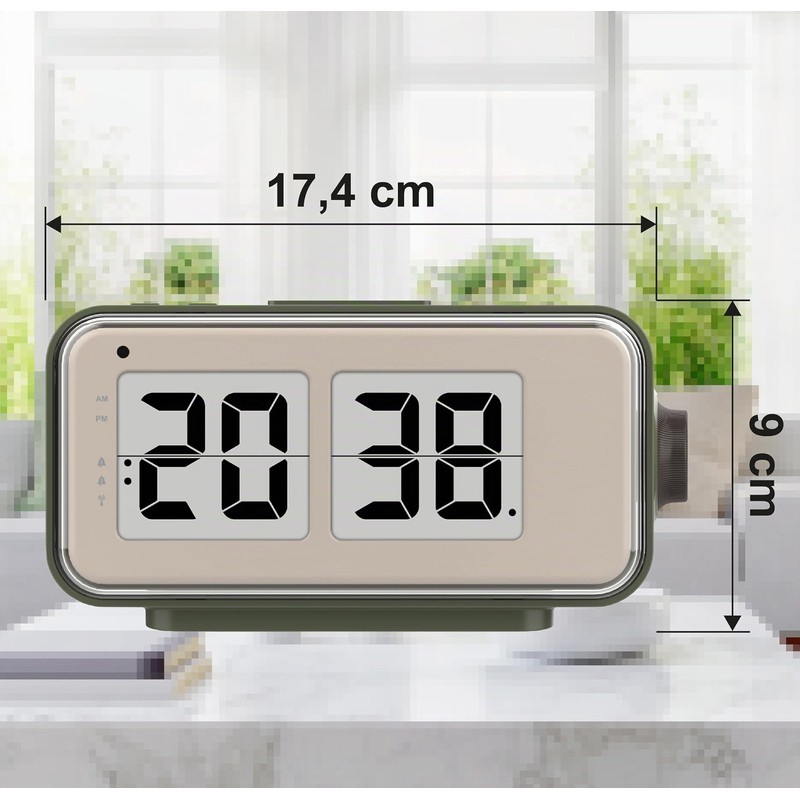 technoline WT270 - Sveglia retrò DCF77 con funzione Flip Clock