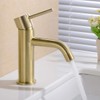 TRUSTMI Brushed Gold Bathroom Faucet Modern Lavatory Vanity Sink Faucet,