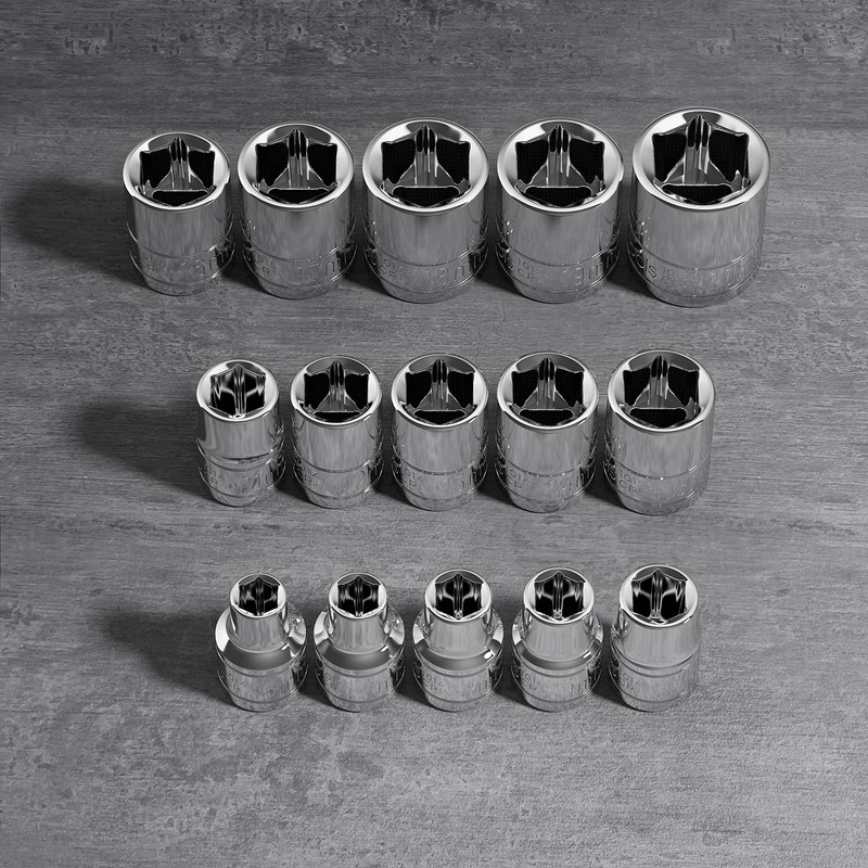 Olsa Tools Metric Socket Set (15pc) | 3/8-Inch Drive |