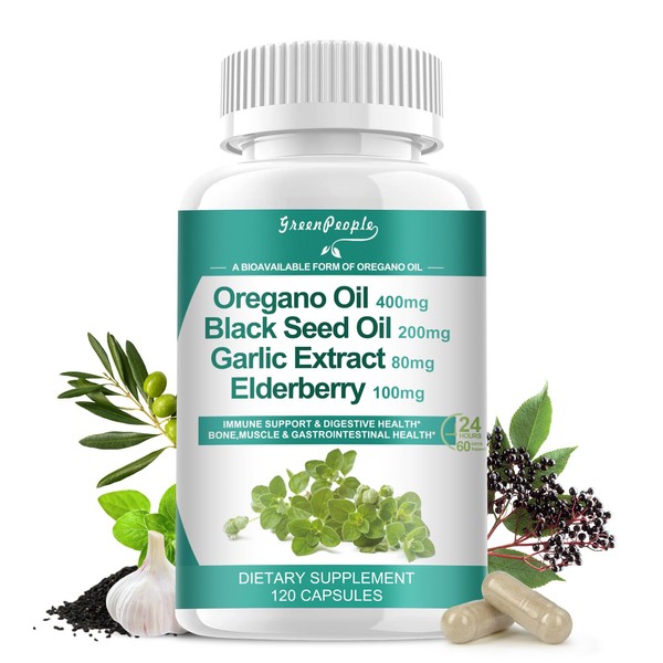 Organic Oregano Oil Capsules – 11-in-1 Blend with Black Seed