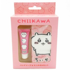 Wreath 111337 Chiikawa Hand Soap & Mini Towel Set, Chiikawa, Muchauma Pudding Scent