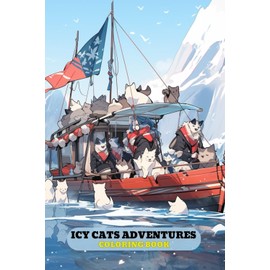  Cute Cats Coloring Book Funny: Icy Cats Adventure