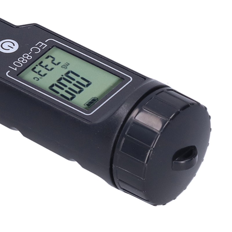 EC Tester with LCD Display Soil Conductivity Temperature Meter for