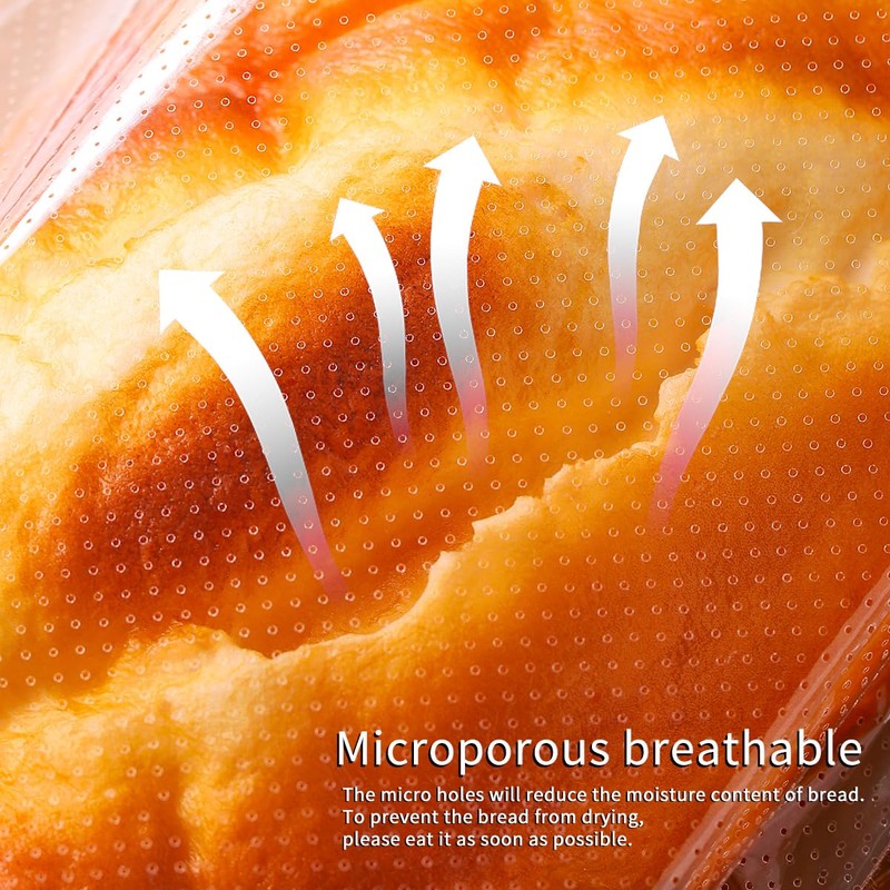 8 x 12 Inch Mirco Perforated Bread Bags, 100 Clear