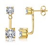 Dochais S925 Earrings for Women Gold & Silver Stud Earrings