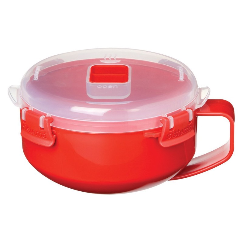 Sistema Red/Clear Microwave Porridge Bowl 850 ml