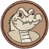 Albino Alligator Patrol Patch - 2" Diameter Round Embroidered Patch