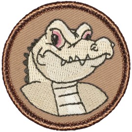 Albino Alligator Patrol Patch - 2" Diameter Round Embroidered Patch (Hook Fastener)
