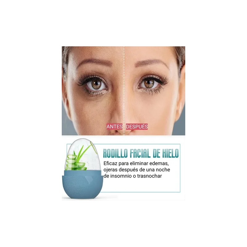 Rodillo Silicón Hielo Para Masaje Facial Reutilizable