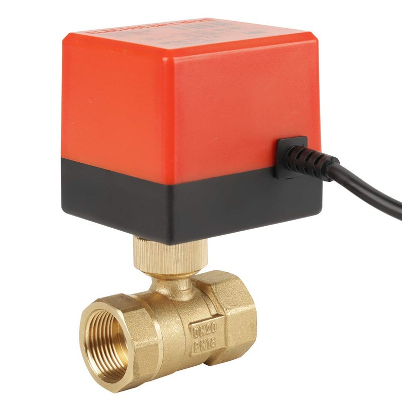 Motorised Ball Valve AC 12V Brass Ball Valve DN20 Thread