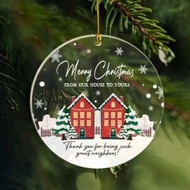 Neighbors Friendship Christmas Ornament - Friendship Gifts for Neighborhood - Neighborhood Thank You Gifts for Friends - Friendship Ornaments for Women 2024 (H75)