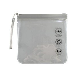 ENNSOO Portable Travel Toiletry Bags, Transparent Water Proof Makeup Size Bag For Travel, Women Men Clear Toiletries Bag For Cosmetics And Liquids, 3 Pcs, Grey