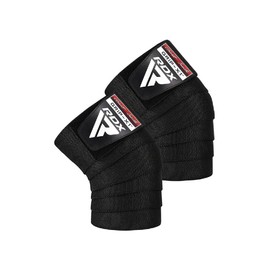 RDX | Rodilleras tipo vendas con Gel Shell Shock, Soporte de Rodilla Ajustable, Compresión con Cierre Quick EZ, Diseño Anatómico, Absorción de Impacto
