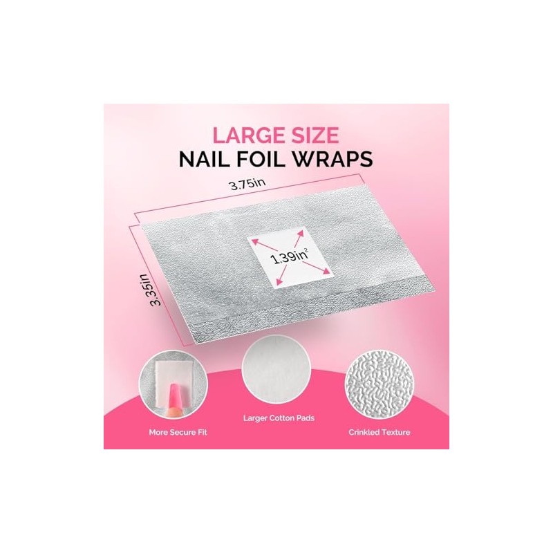 100 Pcs Almohadillas para Quitar Esmalte de Uñas, Quitaesmalte de