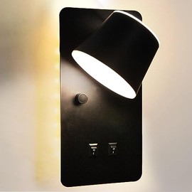 12V RV LED Bedside Reading Light with Night Light Version and Independent Switch, 350° Rotatable RV Vanity Wall Sconce, 12Volt RV Interior Lights for 