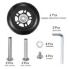 uxcell Replacement Luggage Wheels 80x24mm Suitcase Wheel Repair Kits Include