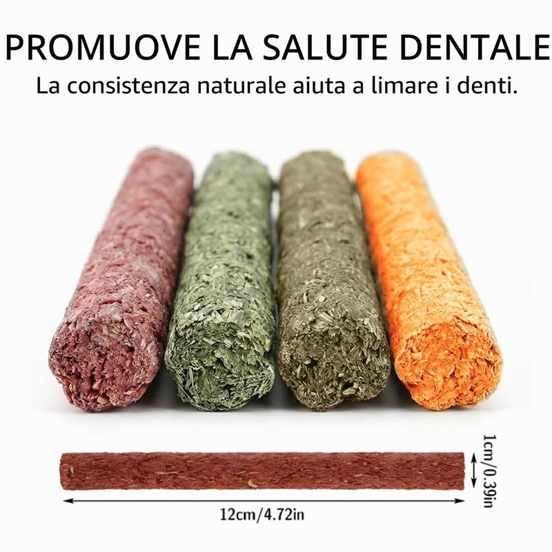 YIPFEN 20 Giocattolo da Masticare per Conigli Bastoncini di Fieno